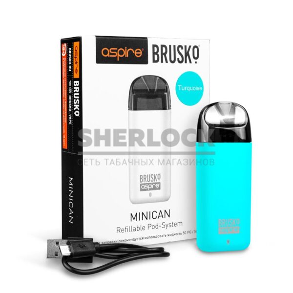 POD-система Aspire BRUSKO MINICAN (Бирюзовый) POD-система Aspire BRUSKO MINICAN (Бирюзовый)