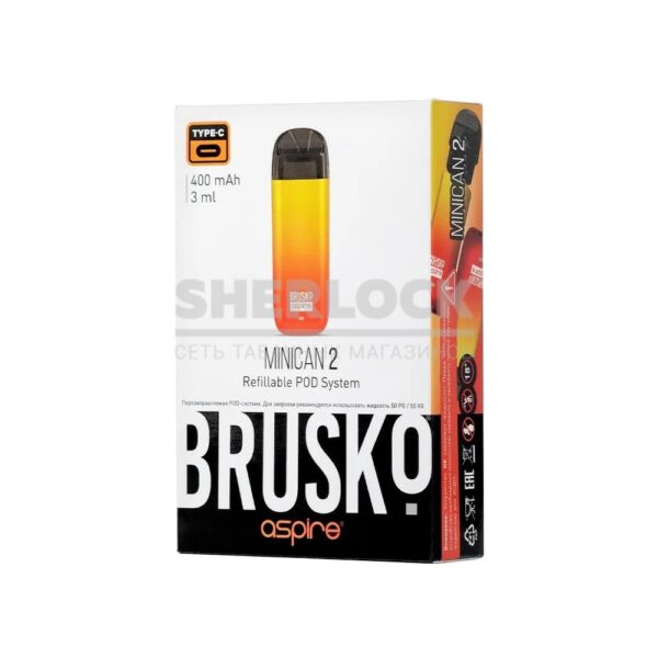 POD-система BRUSKO MINICAN 2 (Красно-жёлтый градиент) POD-система BRUSKO MINICAN 2 (Красно-жёлтый градиент)