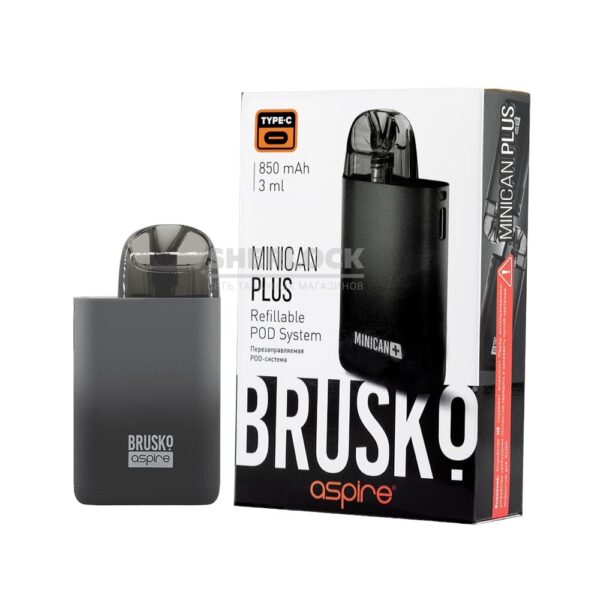 POD-система BRUSKO MINICAN PLUS (Черно-серый) POD-система BRUSKO MINICAN PLUS (Черно-серый)