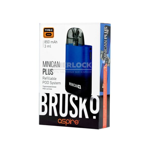 POD-система BRUSKO MINICAN PLUS (Черно-синий) POD-система BRUSKO MINICAN PLUS (Черно-синий)