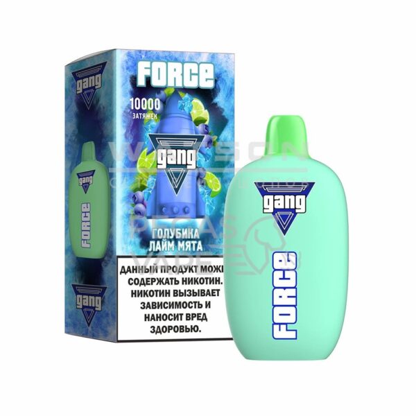 Электронная сигарета GANG FORCE 10000 (Голубика лайм мята) Электронная сигарета GANG FORCE 10000 (Голубика лайм мята)