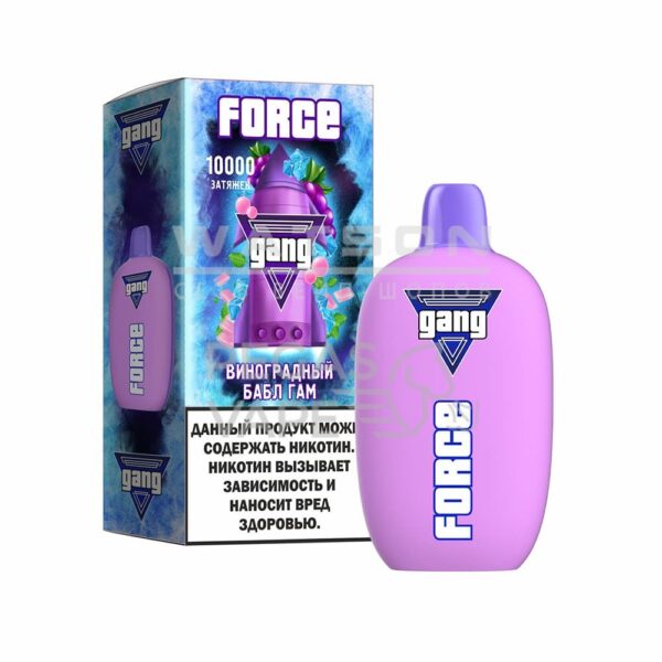 Электронная сигарета GANG FORCE 10000 (Виноградный бабл гам) Электронная сигарета GANG FORCE 10000 (Виноградный бабл гам)