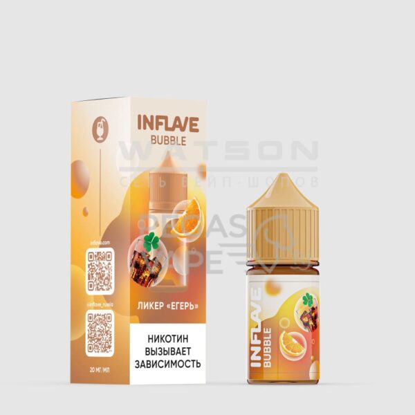 Жидкость INFLAVE BUBBLE (Ликер Егерь) 30 мл 2% (20 мг/мл) Жидкость INFLAVE BUBBLE (Ликер Егерь) 30 мл 2% (20 мг/мл)
