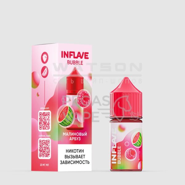 Жидкость INFLAVE BUBBLE (Малиновый арбуз) 30 мл 2% (20 мг/мл) Жидкость INFLAVE BUBBLE (Малиновый арбуз) 30 мл 2% (20 мг/мл)