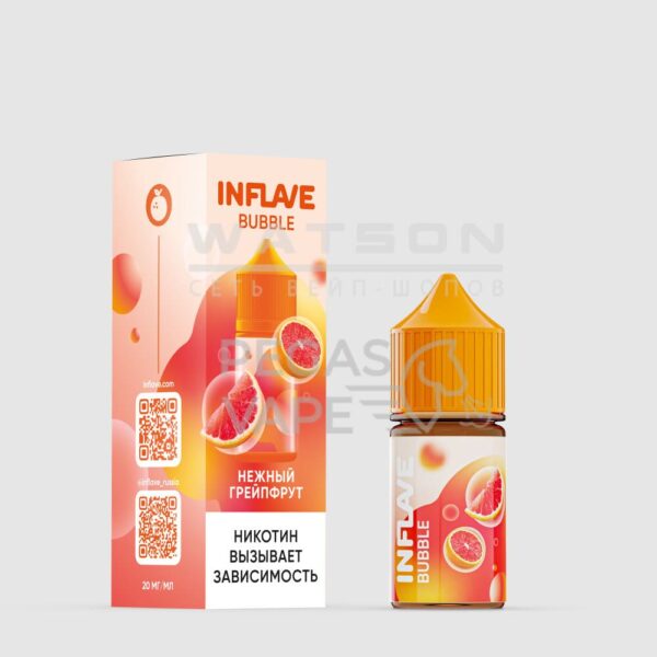 Жидкость INFLAVE BUBBLE (Нежный грепфрут) 30 мл 2% (20 мг/мл) Жидкость INFLAVE BUBBLE (Нежный грепфрут) 30 мл 2% (20 мг/мл)