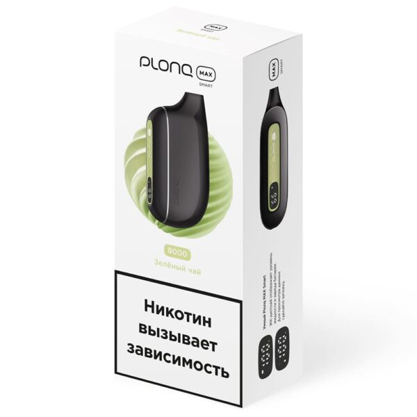 Электронная сигарета PLONQ MAX SMART 8000 (Зелёный чай) Электронная сигарета PLONQ MAX SMART 8000 (Зелёный чай)