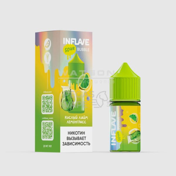 Жидкость INFLAVE BUBBLE (Кислый лайм лемонграсс) 30 мл 2% (20 мг/мл) Жидкость INFLAVE BUBBLE (Кислый лайм лемонграсс) 30 мл 2% (20 мг/мл)