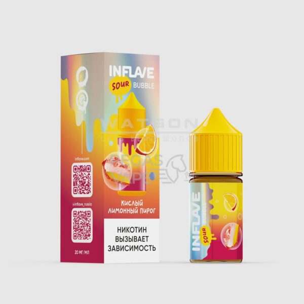 Жидкость INFLAVE BUBBLE (Кислый лимонный пирог) 30 мл 2% (20 мг/мл) Жидкость INFLAVE BUBBLE (Кислый лимонный пирог) 30 мл 2% (20 мг/мл)