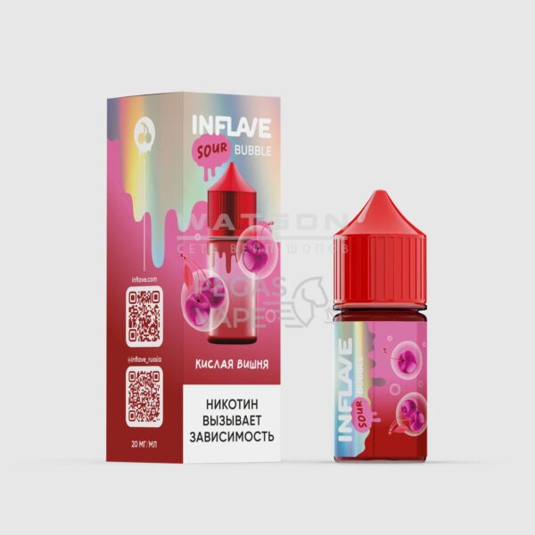 Жидкость INFLAVE BUBBLE (Кислая вишня) 30 мл 2% (20 мг/мл) Жидкость INFLAVE BUBBLE (Кислая вишня) 30 мл 2% (20 мг/мл)