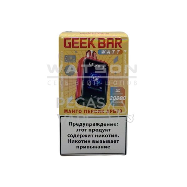 Электронная сигарета Geek Bar Watt 20000 (Манго, персик,арбуз) Электронная сигарета Geek Bar Watt 20000 (Манго, персик,арбуз)