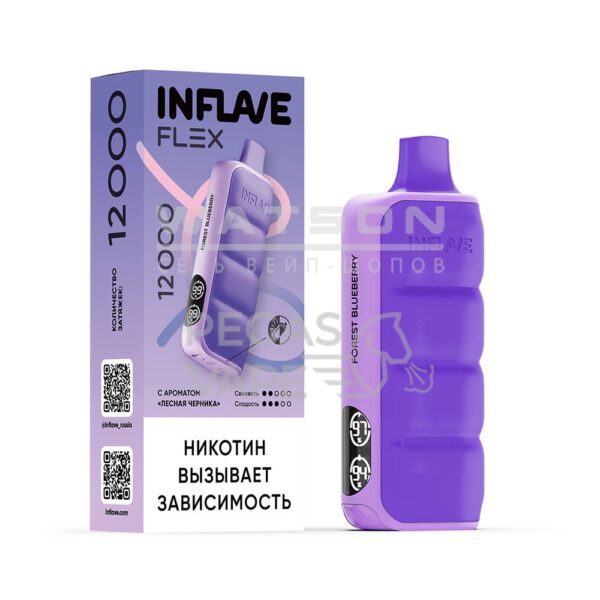 Электронная сигарета INFLAVE FLEX 12000 (Лесная черника) Электронная сигарета INFLAVE FLEX 12000 (Лесная черника)