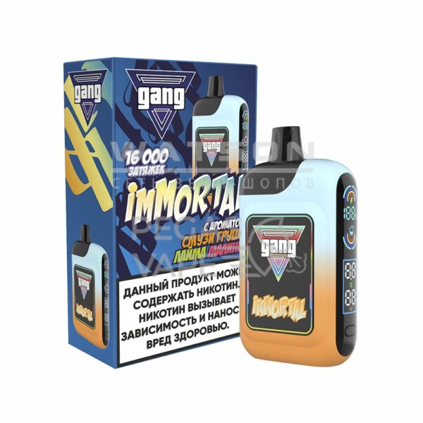 Электронная сигарета GANG IMMORTAL 16000 (Смузи Груша Лайм Малина) Электронная сигарета GANG IMMORTAL 16000 (Смузи Груша Лайм Малина)