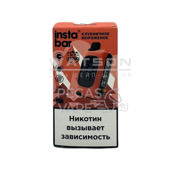 Электронная сигарета PLONQ INSTABAR 15000 (Клубничное мороженое) Электронная сигарета PLONQ INSTABAR 15000 (Клубничное мороженое)