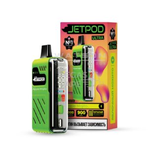 Электронная сигарета JETPOD ULTRA 14000 Apple mojito (Яблочный Мохито)