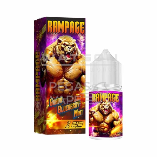 Жидкость RAMPAGE Ultra 2 Guava Blueberry Mint (Гуава Черника Мята) 30 мл 2% (20 мг/мл) Strong Жидкость RAMPAGE Ultra 2 Guava Blueberry Mint (Гуава Черника Мята) 30 мл 2% (20 мг/мл) Strong