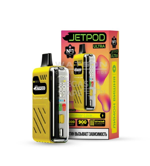 Электронная сигарета JETPOD ULTRA 14000 Summer love (Лимон вишня) Электронная сигарета JETPOD ULTRA 14000 Summer love (Лимон вишня)