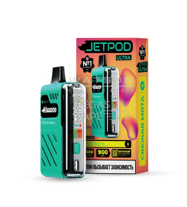 Электронная сигарета JETPOD ULTRA 14000 Chill Mint (Свежая мята) Электронная сигарета JETPOD ULTRA 14000 Chill Mint (Свежая мята)