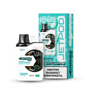 Электронная сигарета JETPOD SPACE 15000 Wild berries Energy Drink (Лесные ягоды энергетик)