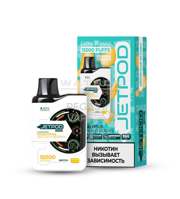 Электронная сигарета JETPOD SPACE 15000 Eucalyptus and wild berries (Хвойные ягоды) Электронная сигарета JETPOD SPACE 15000 Eucalyptus and wild berries (Хвойные ягоды)
