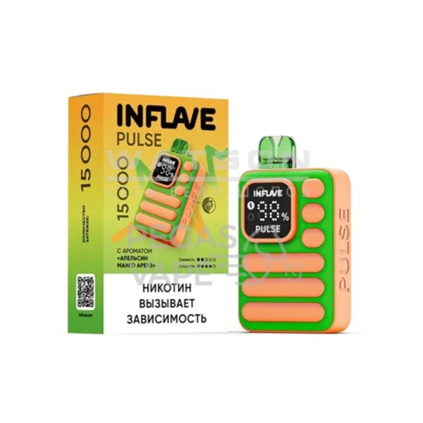Электронная сигарета INFLAVE PULSE 15000 (Апельсин Манго Арбуз) Электронная сигарета INFLAVE PULSE 15000 (Апельсин Манго Арбуз)
