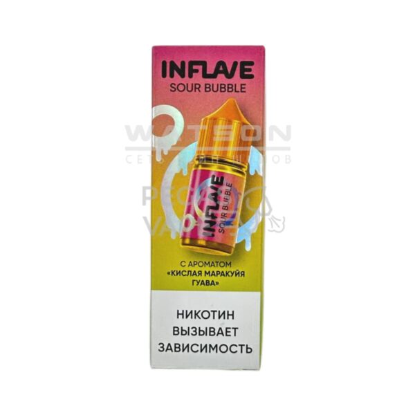 Жидкость INFLAVE BUBBLE (Кислая маракуйя гуава) 30 мл 2% (20 мг/мл) Жидкость INFLAVE BUBBLE (Кислая маракуйя гуава) 30 мл 2% (20 мг/мл)