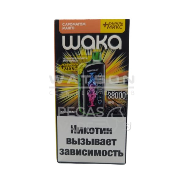 Электронная сигарета WAKA BLAST 38000 (Манго - Ваниль микс) Электронная сигарета WAKA BLAST 38000 (Манго - Ваниль микс)