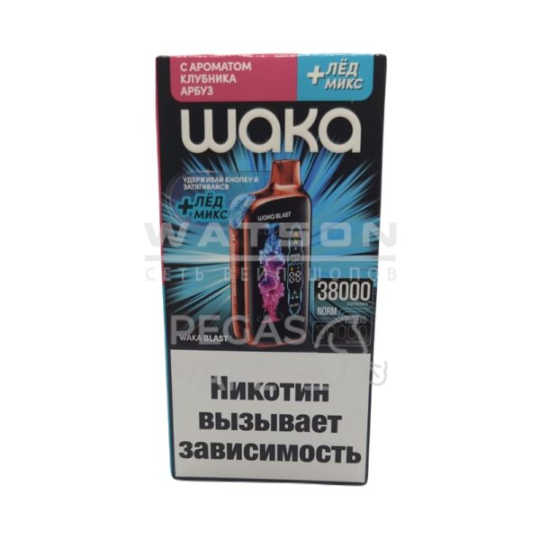 Электронная сигарета WAKA BLAST 38000 (Клубника Арбуз - Лёд микс) Электронная сигарета WAKA BLAST 38000 (Клубника Арбуз - Лёд микс)