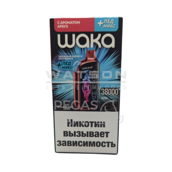 Электронная сигарета WAKA BLAST 38000 (Арбуз - Лёд микс) Электронная сигарета WAKA BLAST 38000 (Арбуз - Лёд микс)