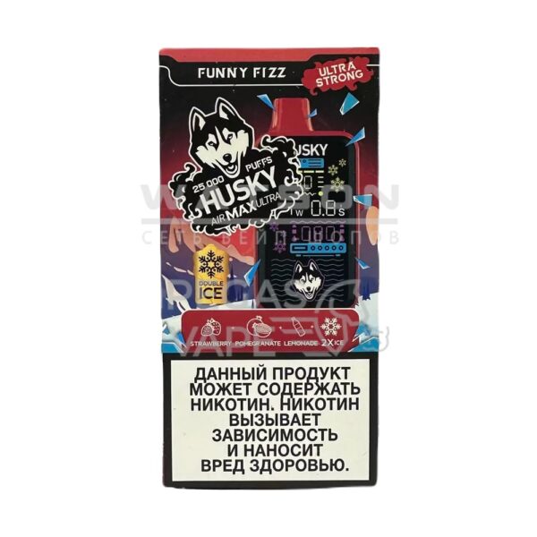 Электронная сигарета HUSKY AIR MAX ULTRA STRONG 25000 Funny Fizz (Клубника Гранат) Электронная сигарета HUSKY AIR MAX ULTRA STRONG 25000 Funny Fizz (Клубника Гранат)