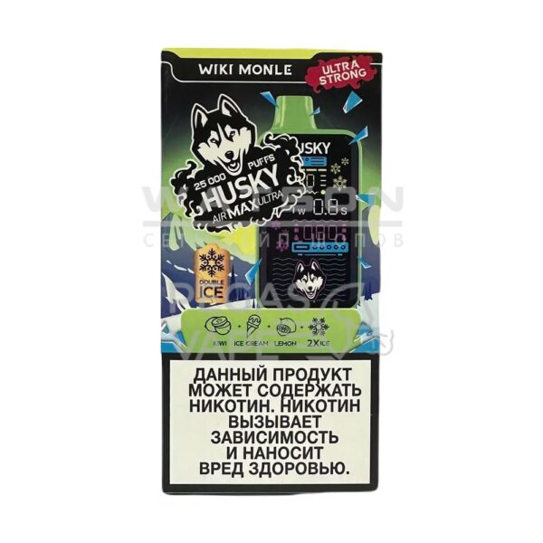 Электронная сигарета HUSKY AIR MAX ULTRA STRONG 25000 Wiki Monle (Мороженое киви лимон) Электронная сигарета HUSKY AIR MAX ULTRA STRONG 25000 Wiki Monle (Мороженое киви лимон)