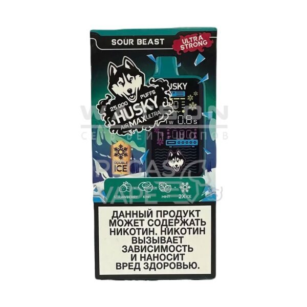 Электронная сигарета HUSKY AIR MAX ULTRA STRONG 25000 Sour Beast (Клубника киви) Электронная сигарета HUSKY AIR MAX ULTRA STRONG 25000 Sour Beast (Клубника киви)