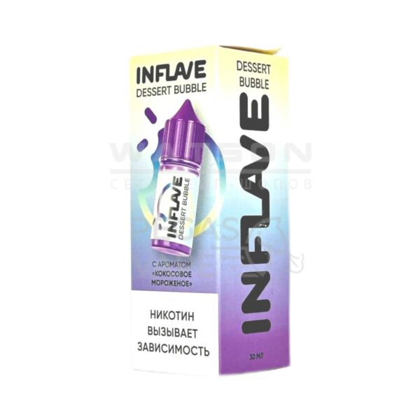 Жидкость INFLAVE BUBBLE (Кокосовое мороженое) 30 мл 2% (20 мг/мл) Жидкость INFLAVE BUBBLE (Кокосовое мороженое) 30 мл 2% (20 мг/мл)