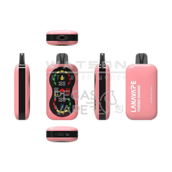 Электронная сигарета LANAVAPE TURBO 22000 (Клубника манго) Электронная сигарета LANAVAPE TURBO 22000 (Клубника манго)