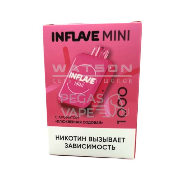 Электронная сигарета INFLAVE MINI 1000 Клюквенная содовая Электронная сигарета INFLAVE MINI 1000 Клюквенная содовая