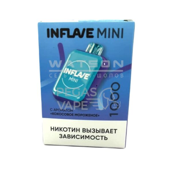 Электронная сигарета INFLAVE MINI 1000 Кокосовое мороженое Электронная сигарета INFLAVE MINI 1000 Кокосовое мороженое