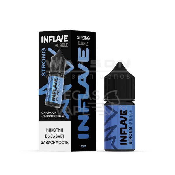 Жидкость INFLAVE BUBBLE STRONG (Свежая ежевика) 30 мл 2% (20 мг/мл) Strong Жидкость INFLAVE BUBBLE STRONG (Свежая ежевика) 30 мл 2% (20 мг/мл) Strong