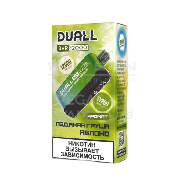Электронная сигарета DUALL BAR 12000 (Ледяная груша яблоко) Электронная сигарета DUALL BAR 12000 (Ледяная груша яблоко)