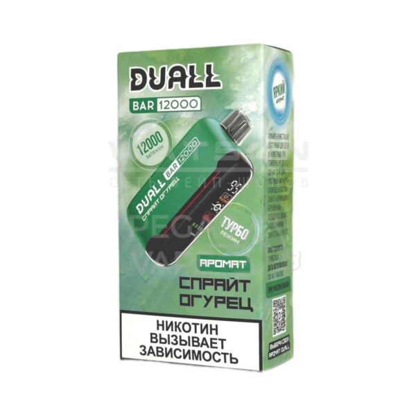 Электронная сигарета DUALL BAR 12000 (Спрайт огурец) Электронная сигарета DUALL BAR 12000 (Спрайт огурец)