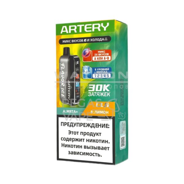 Электронная сигарета Artery CL6 30000 (FLAVOR+ICE edtion) (Мята лимон) Электронная сигарета Artery CL6 30000 (FLAVOR+ICE edtion) (Мята лимон)