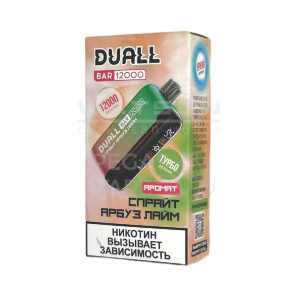 Электронная сигарета DUALL BAR 12000 (Спрайт, Арбуз и Лайм) Электронная сигарета DUALL BAR 12000 (Спрайт, Арбуз и Лайм)