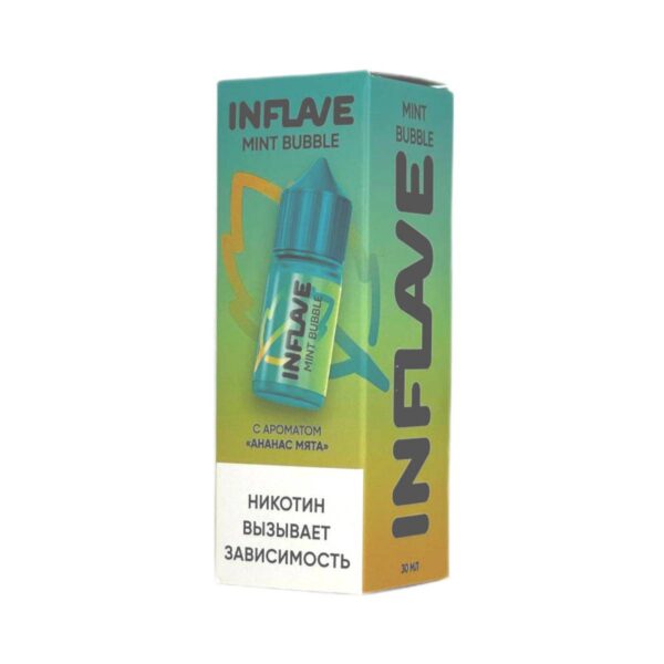 Жидкость INFLAVE BUBBLE (Ананас мята) 30 мл 2% (20 мг/мл) Жидкость INFLAVE BUBBLE (Ананас мята) 30 мл 2% (20 мг/мл)