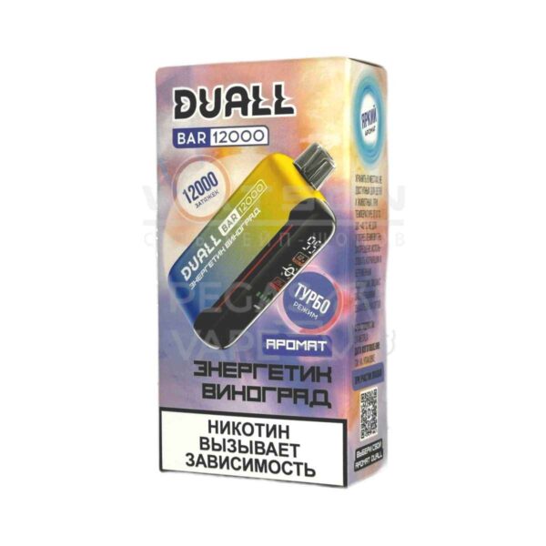 Электронная сигарета DUALL BAR 12000 (Энергетик и Виноград) Электронная сигарета DUALL BAR 12000 (Энергетик и Виноград)