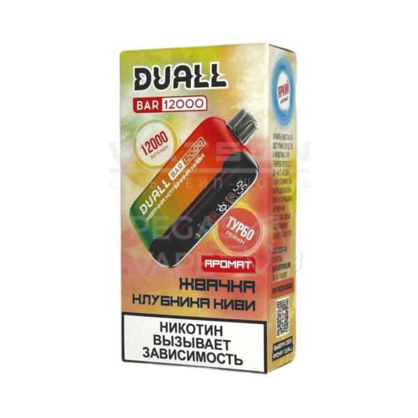Электронная сигарета DUALL BAR 12000 (Жвачка, Клубника, Киви) Электронная сигарета DUALL BAR 12000 (Жвачка, Клубника, Киви)