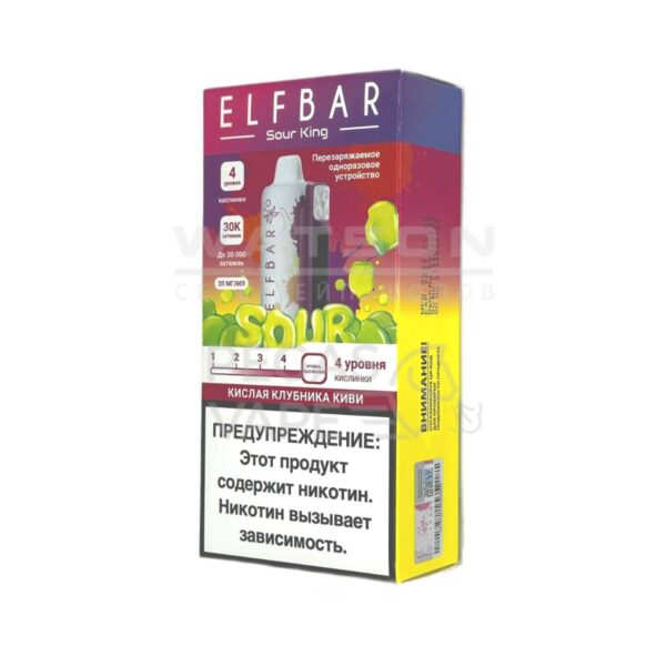 Электронная сигарета Elf Bar Sour King 30000 (Кислая клубника киви) Электронная сигарета Elf Bar Sour King 30000 (Кислая клубника киви)