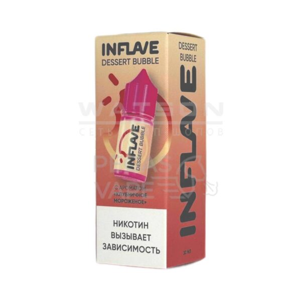 Жидкость INFLAVE BUBBLE (Клубничное мороженое) 30 мл 2% (20 мг/мл) Жидкость INFLAVE BUBBLE (Клубничное мороженое) 30 мл 2% (20 мг/мл)