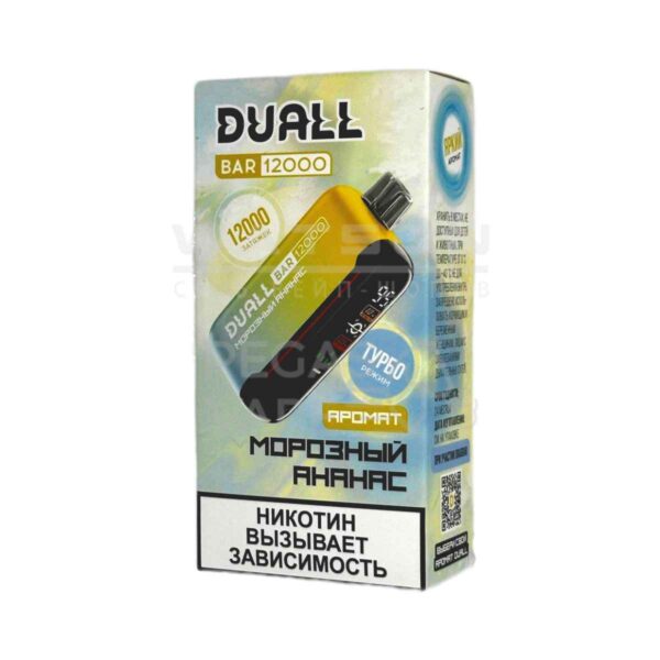 Электронная сигарета DUALL BAR 12000 (Морозный ананас) Электронная сигарета DUALL BAR 12000 (Морозный ананас)