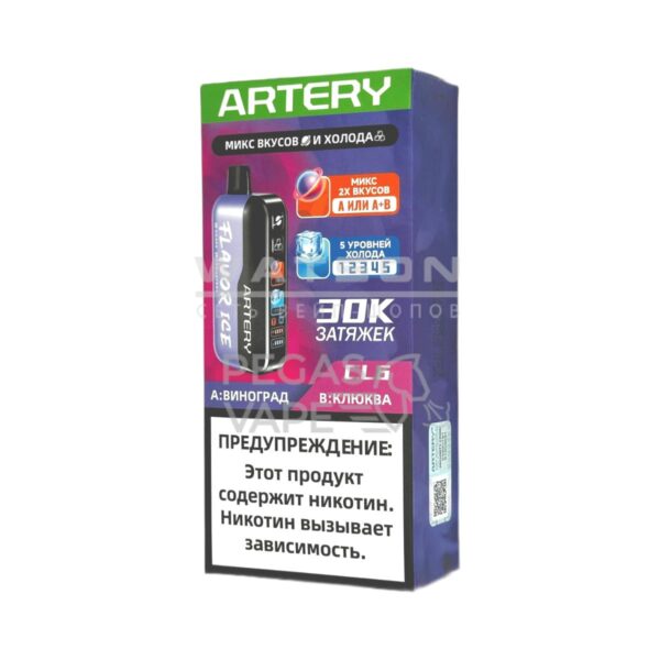 Электронная сигарета Artery CL6 30000 (FLAVOR+ICE edtion) (Виноград клюква) Электронная сигарета Artery CL6 30000 (FLAVOR+ICE edtion) (Виноград клюква)