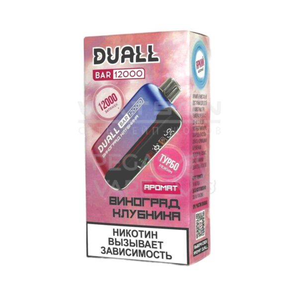 Электронная сигарета DUALL BAR 12000 (Виноград Клубника) Электронная сигарета DUALL BAR 12000 (Виноград Клубника)