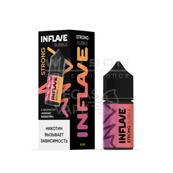 Жидкость INFLAVE BUBBLE STRONG (Ананас Маракуйя) 30 мл 2% (20 мг/мл) Strong Жидкость INFLAVE BUBBLE STRONG (Ананас Маракуйя) 30 мл 2% (20 мг/мл) Strong