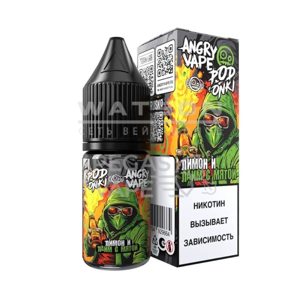 Жидкость ANGRY VAPE x PODONKI (Лимон Лайм Мята) 10 мл 2% (20 мг/мл) Жидкость ANGRY VAPE x PODONKI (Лимон Лайм Мята) 10 мл 2% (20 мг/мл)